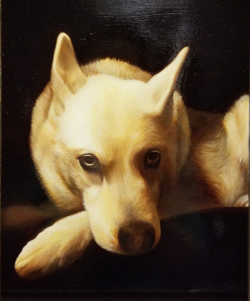Siberian Husky, Oil on canvas