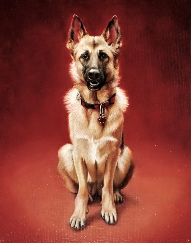 Wolfdog, Oil on canvas