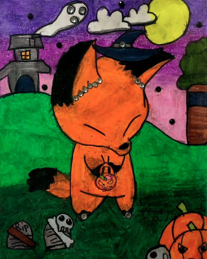 Halloween drawing by Kate