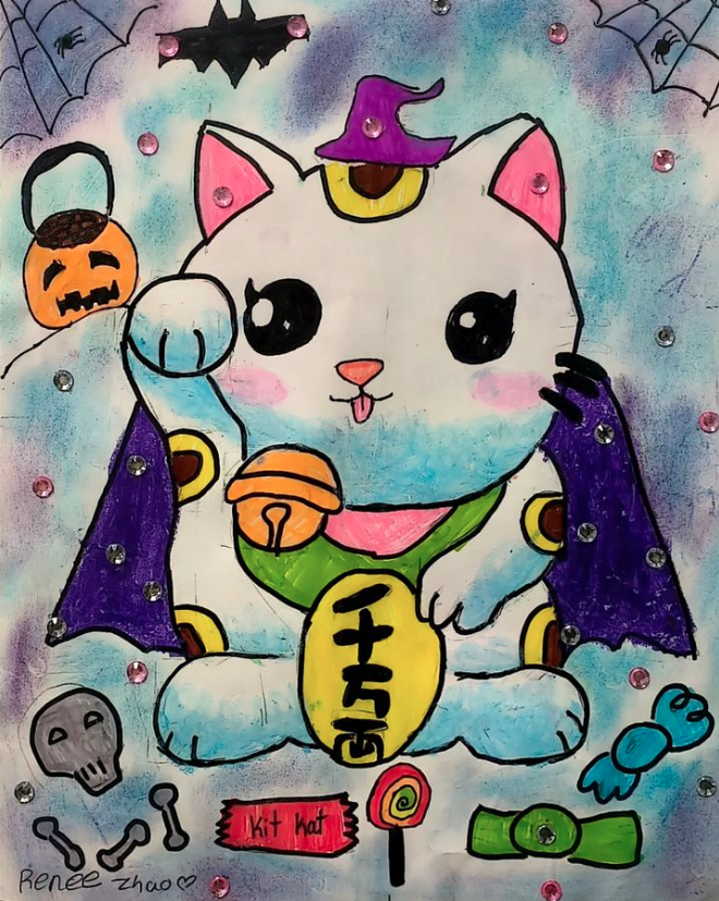 Halloween drawing by Renee